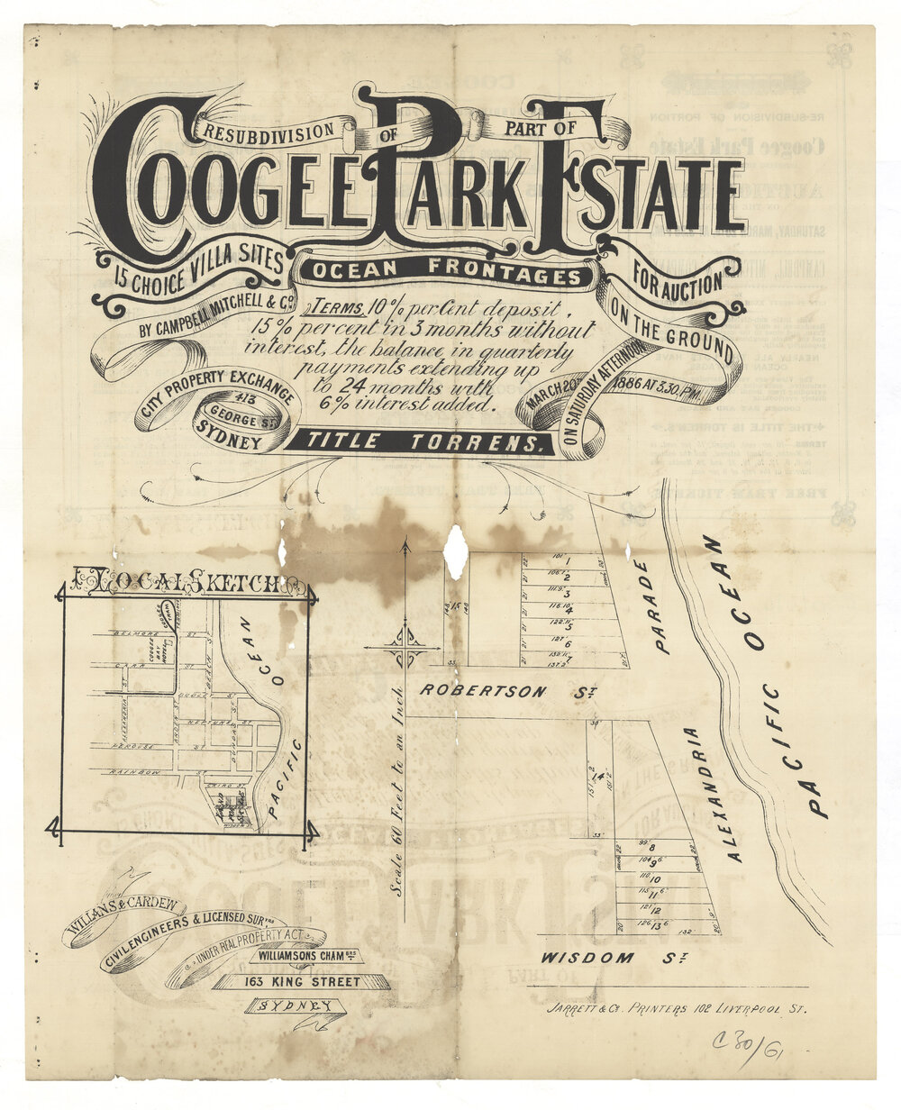 Resubdivision of Coogee Park Estate
