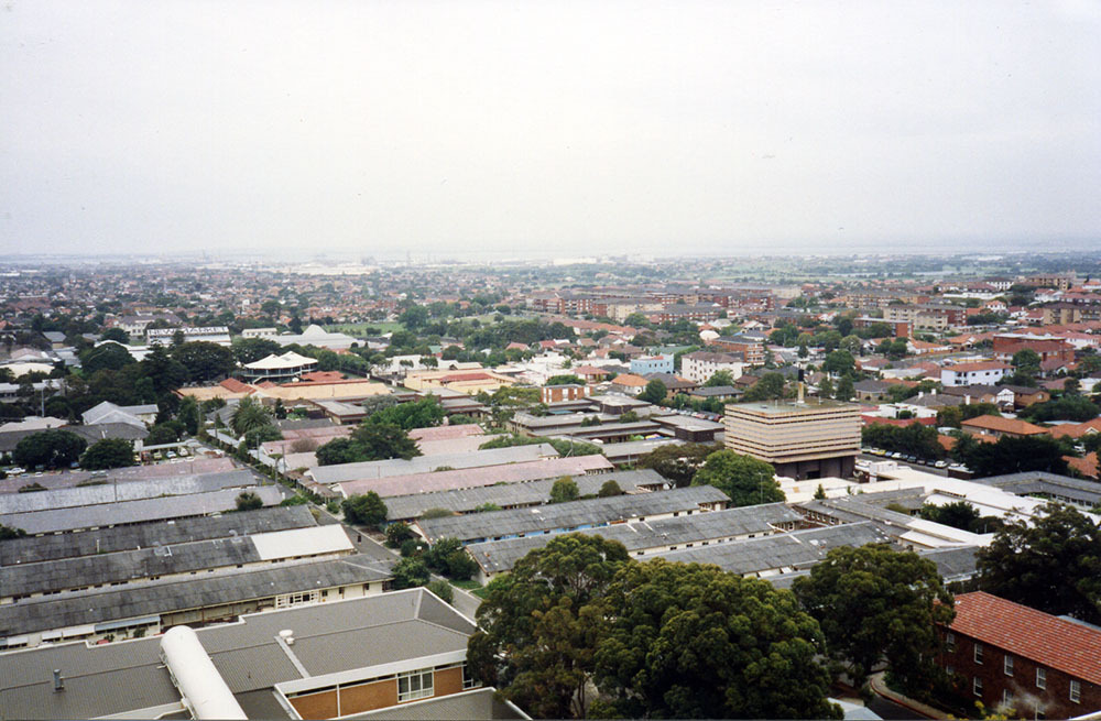 View from Prince of Wales Hospital looking south in 1991