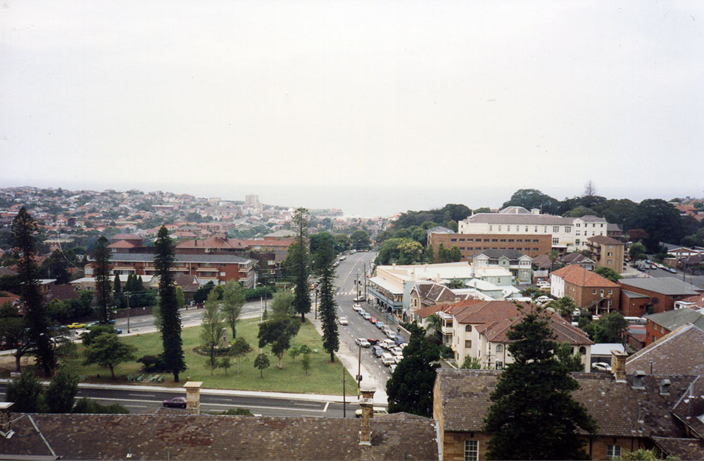 View from the Prince of Wales Hospital looking east towards Coogee