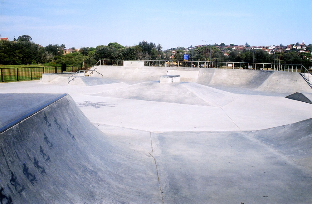 View of Maroubra Beach Skate Park