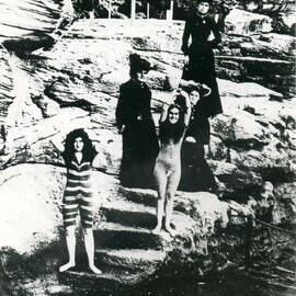 Group of women preparing to go swimming at Little Coogee (now Clovelly)