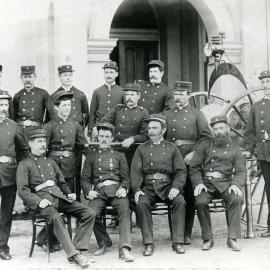Randwick volunteer fire brigade in front of Randwick Town Hall