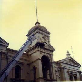 Polaroid of Randwick Town Hall's damaged tower (photo 4)