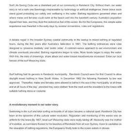 The Surf Life Saving Water Story 