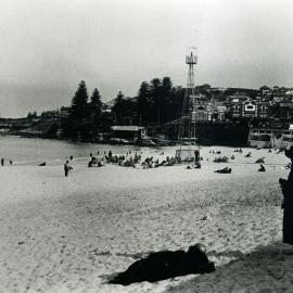 Coogee Beach with shark tower