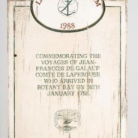La Perouse Museum sign made for the opening of La Perouse Museum 1988 