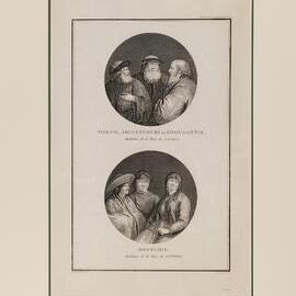 Engraving, Niskani, Aoucantouri et Erougantoi, habitans de la Baie de Langle; Orotchis, habitans de la Baie de Castries, Pl. 55 of Atlas du voyage de Lapérouse
