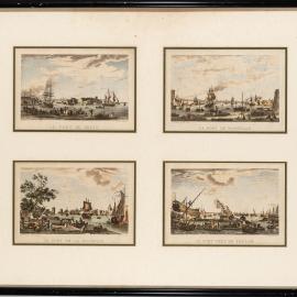 Engravings, Ports of Brest, Marseille, Toulon and La Rochelle at the time of La Perouse