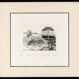Etching, "Monument to French Navigators" 
