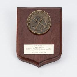 Plaque, French Navy Admiral Louzeau