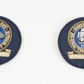 Set of two cloth badges commemorative of the First Fleet Voyage 