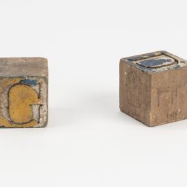 Toy wooden block carved cubes