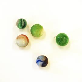 Set of 5 coloured marbles 
