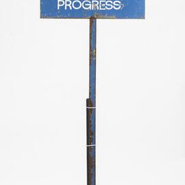 Metal Sign; Caution Boomerang Throwing in Progress