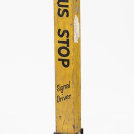 Wooden Bus Stop Marker