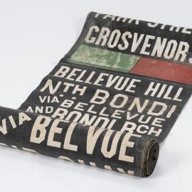 Canvas tram destination roll