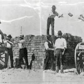 The sorting of bricks for the Soldier's Settlement