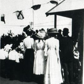 The unveiling of the union jack at Matraville Public School