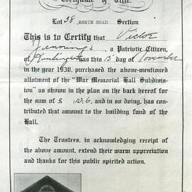 Certificate of title for lot 38 Menin Road