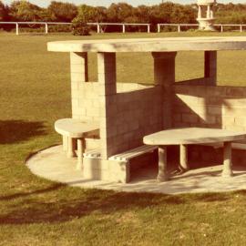 Picnic tables at Cromwell Park