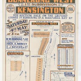 Subdivision at Bunnerong West and at Kingsford