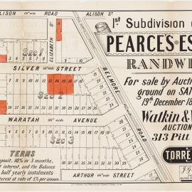 Pearce's Estate, 1st Subdivision