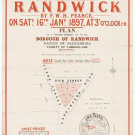 Subdivision between Carrington Road and Glebe Street