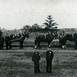Eight Hour Day procession showing the float of the tram workers outside Centennial Park