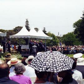 Australian state premiers at the Centenary of Federation ceremony in Centennial Park