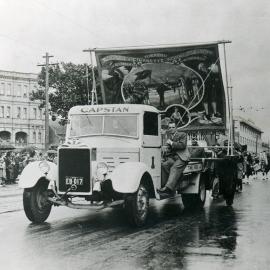May Day procession showing the float of the Federated Tobacco & Cigarette Workers Union