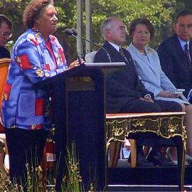 Welcome to Country by Beryl Bellaur of the Dharawal people during the celebrations for the Centenary of Federation