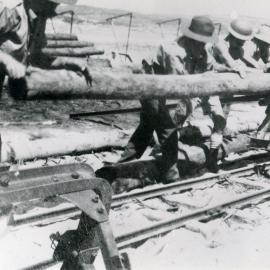 Tram track work at Maroubra Beach