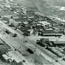 Oblique aerial photo of Maroubra Junction looking south west