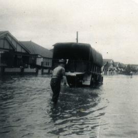 Army truck in Garrett Street looking towards Gale Road