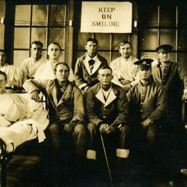 Soldiers in a hospital ward c. 1914-1918