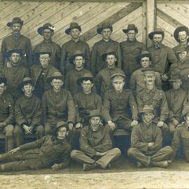 Postcard of a group of soldiers