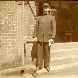 Sergeant on the Steps of his office