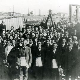 Laying the foundation stone for the Masonic temple