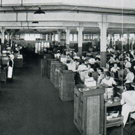 Packing room at W.D. & H.O. Wills