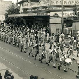 Anzac Day march on Belmore Road, Randwick