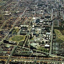 Aerial view of University of New South Wales, Randwick, to Coogee Beach