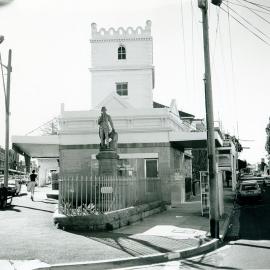 Randwick, corner of Belmore Road and Avoca Street showing the Captain Cook statue and former Star and Garter Inn