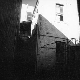 The back yard of a block of flats in Elizabeth Street, Randwick