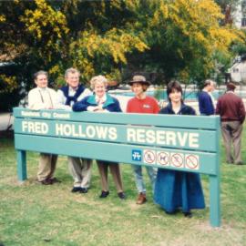 Renaming of Fred Hollows Reserve in 1993