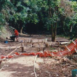 Building a footpath in Fred Hollows Reserve
