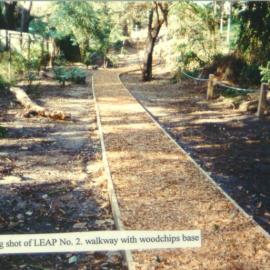 Completed walkway with woodchips base in Fred Hollows Reserve