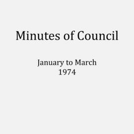 Randwick City Council - Minutes - 1974 January to March