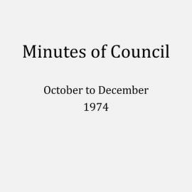 Randwick City Council - Minutes - 1974 October to December