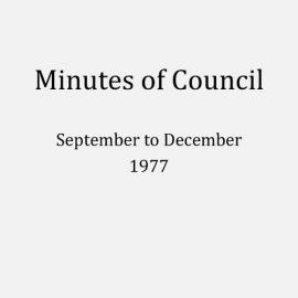 Randwick City Council - Minutes - 1977 September to December