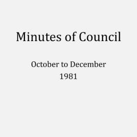 Randwick City Council - Minutes - 1981 October to December
